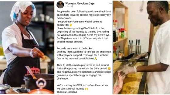 "Records are meant to be broken": Liberian chef Aloycious makes a new statement on Hilda Baci's feat