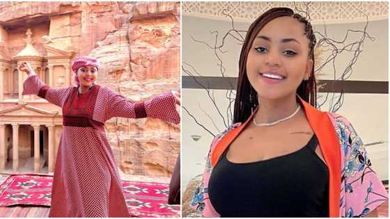Regina Daniels stuns many with cute pictures and video from the Lost City of Petra