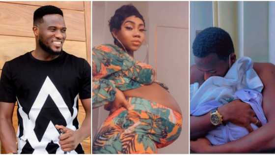 Thank you for going through this again: Actor Mustapha Sholagbade appreciates wife as they welcome son
