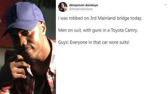 Popular blogger recounts how he was robbed by 3 men in suit in Lagos, many react