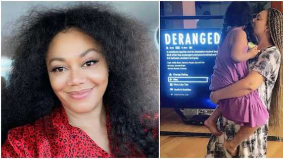 Does this mean I am short? Nadia Buari in disbelief as 6-year-old twin daughter grows to almost her height