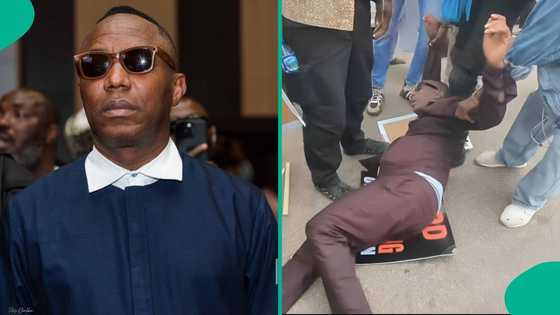 Breaking: Sowore collapses during EndBadGovernance protest in Abuja, viral video emerges