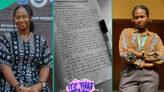 Nigerian lady goes viral over her beautiful handwriting, some people thought it's computer font