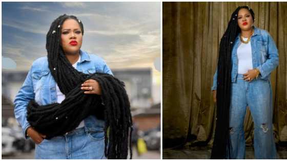 Nollywood actress Toyin Abraham goes 'gangster' for her birthday photoshoot