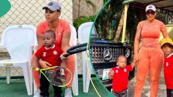 "They're getting so big": Fans gush over lovely photos of Regina Daniels and her 2 sons