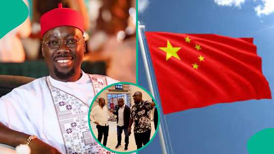 Obi Cubana and friends land in China, businessman video's draws reactions: "The fear of VDM?"