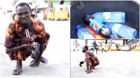 I sell cold water & drinks because I don't want to beg - Physically challenged man with 2 kids says in video