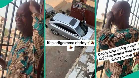 Nigerian man 'breaks record' in his family after buying parents exotic car, leaves dad in tears