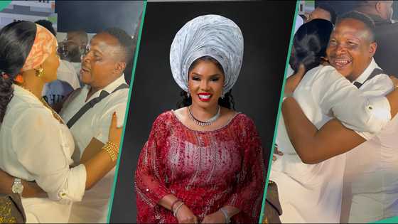 New video of Iyabo Ojo and her male colleague raises eyebrows online: “If oga Paulo catch you”