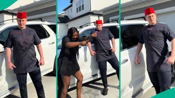 Oyinbo man who married fine Nigerian lady boasts online, calls himself "full package"