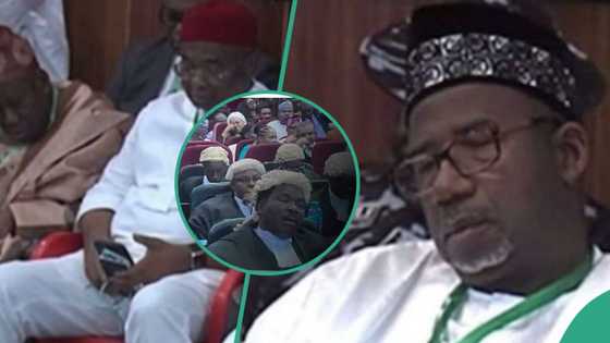 “All eyes on judiciary”: Hilarious photos as Ganduje, Keyamo, Ozekhome captured sleeping on judgement day