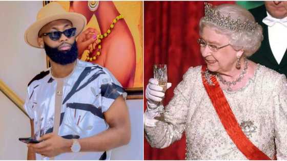 "Is this playing": Mixed reactions as BBNaija's Tochi shares message he got from late Queen Elizabeth II