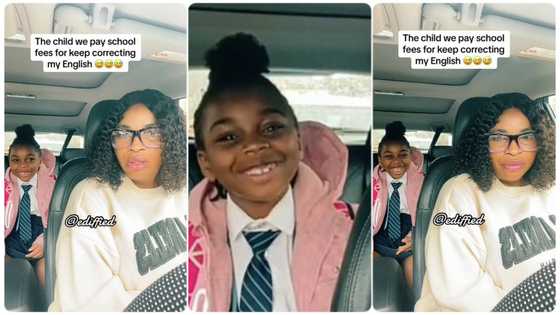 Funny little girl corrects mum's pronunciation of 'fuel' in Nigerian accent, she reacts in video