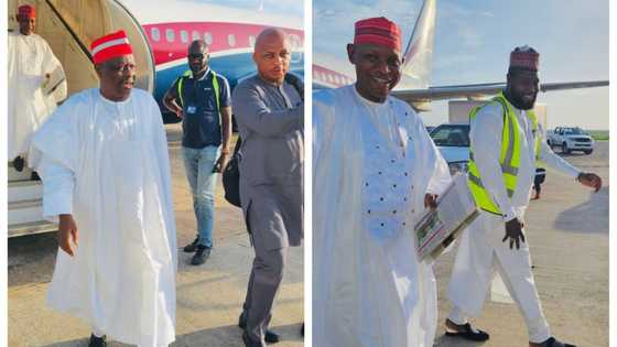 Bayan Haduwa da Tinubu a Kasar Waje, Kwankwaso da Abba Sun Dura Garin Legas