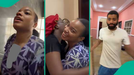 Video as newlywed Nigerian lady visits family after her wedding, their reactions go viral