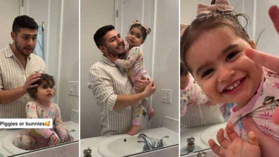 Sweet video of lovely father making his daughter's hair stirs massive reactions online