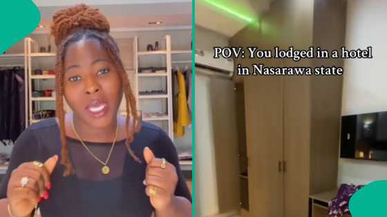 Lady who lodged at hotel in Nasarawa State shares what she saw after opening wardrobe