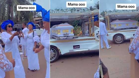 "Our last honour": Nigerian family orders spinning casket for late mother, organises lavish burial in video