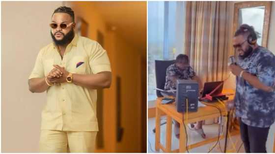 God will judge whoever told you to start music: Reactions trail unedited clip of Whitemoney recording song
