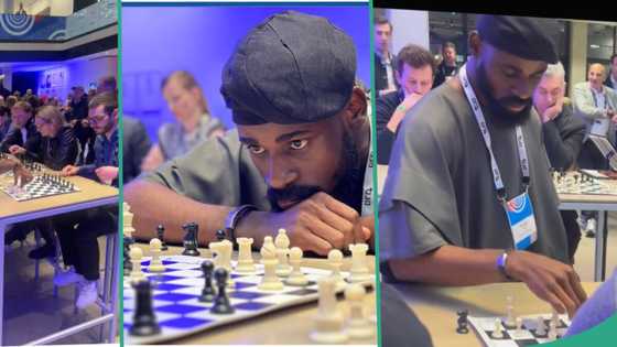 "I won": Nigerian chess master plays against 10 Oyinbo people at same time, defeats all of them