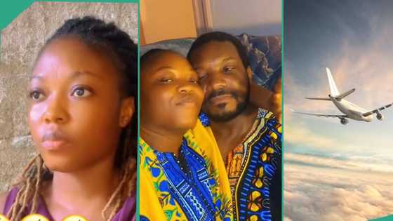 US visa application: After 4 years of long distance marriage, lady travels abroad to meet husband