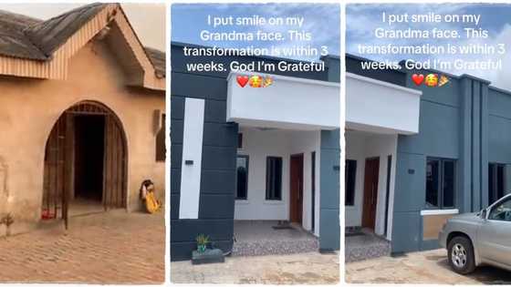 "This is my wish": Lady renovates her grandmother's house, transforms it into cute mansion