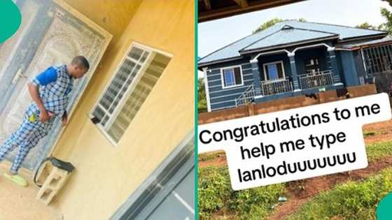 Nigerian man excited as he finally becomes landlord, shows off new house he built
