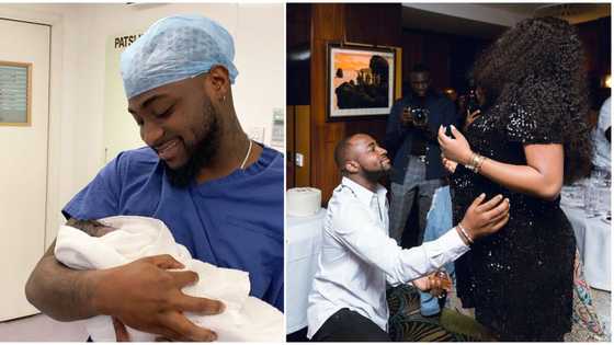Davido welcomes first son with Chioma, shares photo of new born David Adedeji Ifeanyi Adeleke Jr