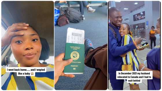 "I cried, fasted & prayed": Nigerian lady joins husband in Canada after months of separation