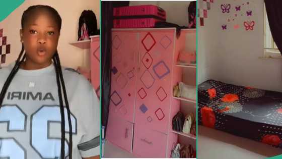 Nigerian lady shows her meticulously arranged hostel room that looks like an expensive hotel