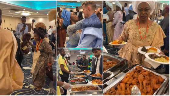 "This is brilliant": Cute video as 2 fine Nigerian sisters marry together with 300 guests, netizens gush
