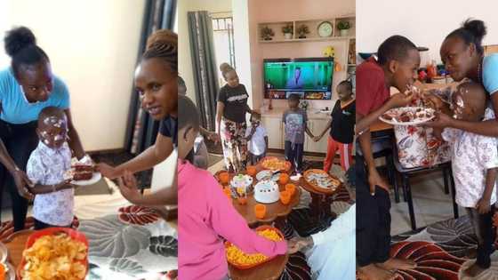 Generous woman shows love to her househelp's son, gives him colourful birthday party, cute photos go viral