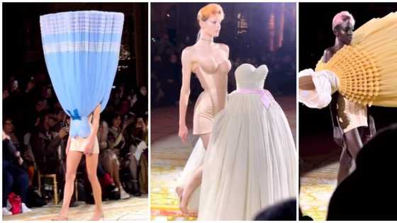 Mixed reactions trail fashion show as models wear clothes in askew nature: "This is just rubbish"