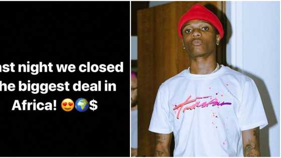 Singer Wizkid reveals he just got the biggest deal in Africa, charges peers to never stop believing (screenshot)