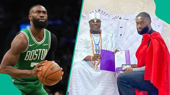 Ooni of Ife hosts NBA Star Jaylen Brown, gives him a Yoruba name
