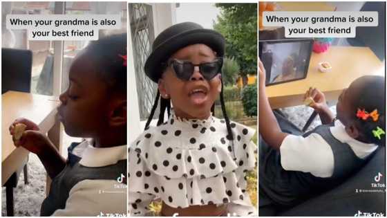 Emotional moment beautiful kid sang for her grandma during video call, expressed love