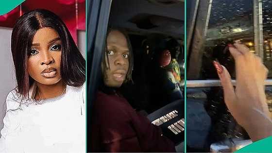 Video shows moment overzealous lady bumped into Asherkine and opened his car door without fear