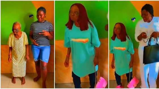 "Allow mama to rest": Video of old woman on the dance floor with young lady causes stir, granny looks confused