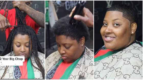 "She is beautiful": Lady chops off her dreadlocks after 12 years, video shows her stunning new look
