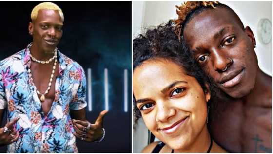 “The dark one resemble man’”: Reactions as photos of BBNaija’s Hermes and two girlfriends hits the internet