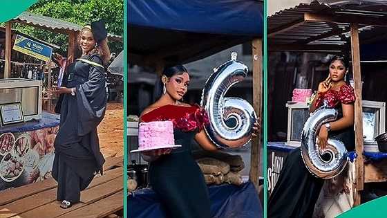 Lady who sells akara by roadside proudly celebrates 6 years in business, video gets attention