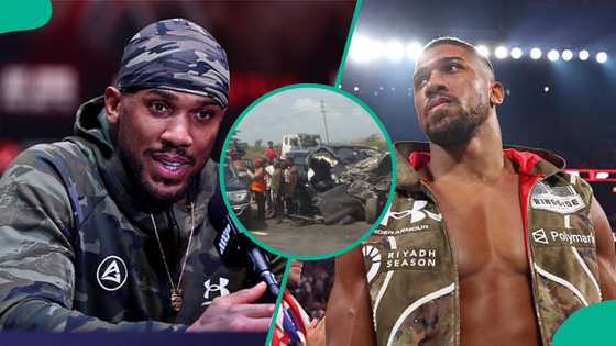 Tragic moments before Anthony Joshua's car crash in Nigeria as new video emerges