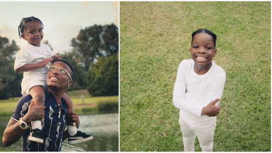 Singer Wizkid's first son Tife and lastborn Zion meet up in Ghana (video)