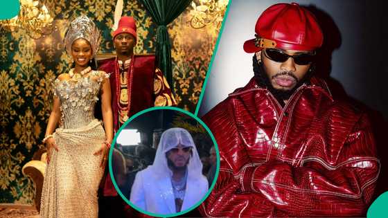 JP2025: Nigerians drag Diamond Platinumz over outfit to Priscy & Juma's wedding: "Is he the bride?"