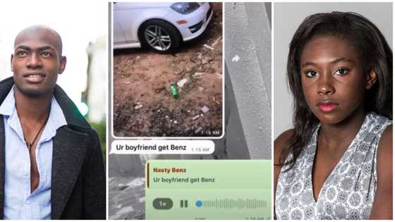 "My boyfriend no get": Girlfriend defends her lover, insults man toasting her with Benz, their chat leaks