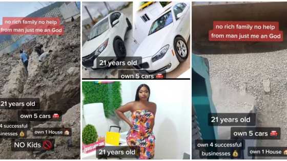 "No rich family: 21-year-old lady proudly shows off her 5 cars, house and 4 businesses, video causes huge stir