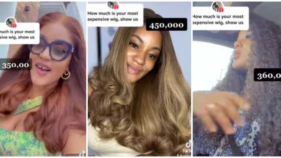 Mixed reactions as lady shows off collection of 6 wigs worth over N2.9m combined