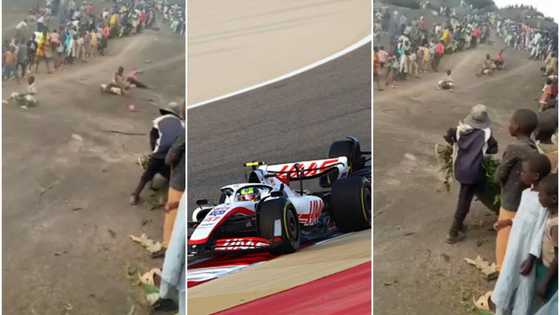 See rough play: Crowd gather to watch as kids do dangerous Formula 1 using wooden motor, video scares people