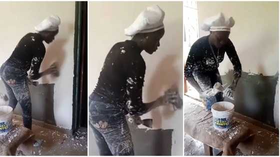 "She is not doing hook up": Hardworking Nigerian lady who works as painter shines in viral video