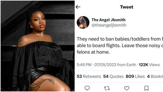 “They need to ban babies from boarding flights”: BBNaija star Angel says, causes huge stir on social media